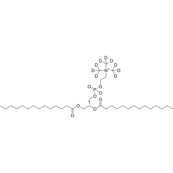 1,2-Dimyristoyl-sn-glycero-3-phosphocholine-d<sub>9</sub> Estructura química