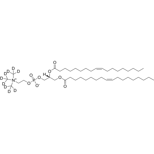 1,2-Dioleoyl-sn-glycero-3-phosphocholine-d<sub>9</sub> Estructura química