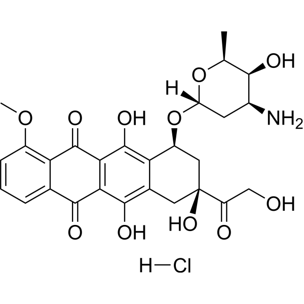 Doxorubicin hydrochloride Chemical Structure