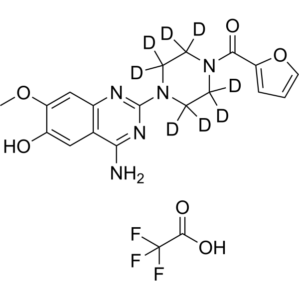 6-O-Desmethylprazosin-d<sub>8</sub> TFA Estructura química