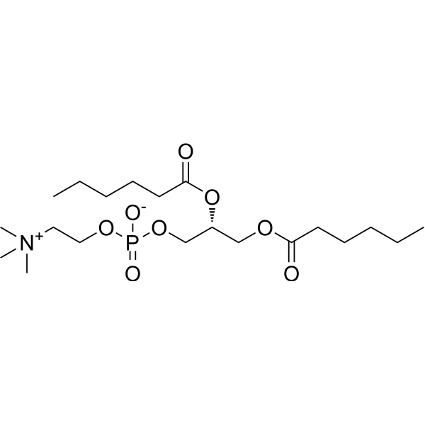 1,2-Dihexanoyl-sn-glycero-3-phosphocholine Estructura química