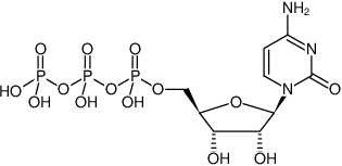 Structural formula of CTP - Solution (100 mM Sodium salt solution, Cytidine 5'-triphosphate, Sodium salt)