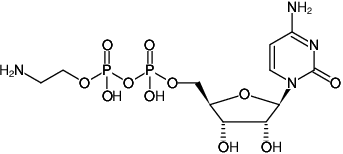 Structural formula of CDP-ethanolamine (Cytidine-5'-diphosphateethanolamine)